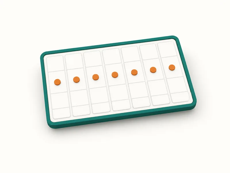 Illustration of a weekly calendar grid with recurring route stops repeating across days